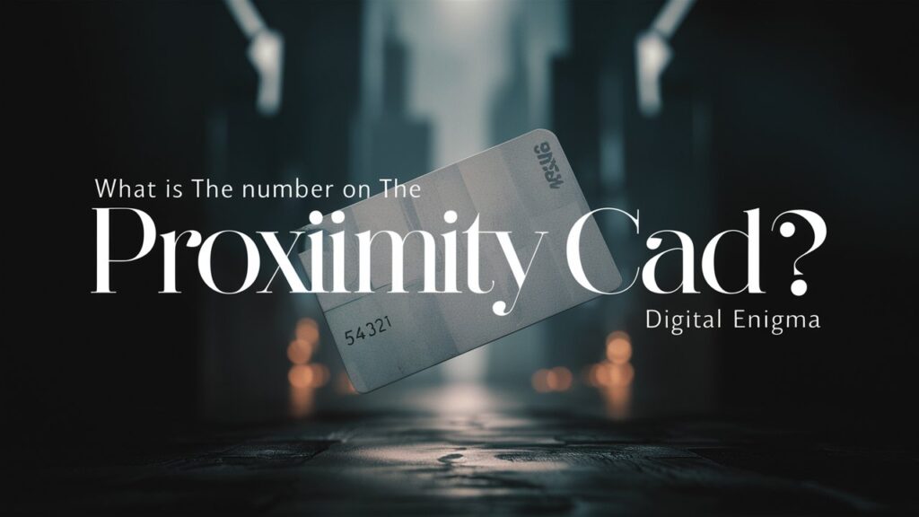 What is the Number on the Proximity Card?