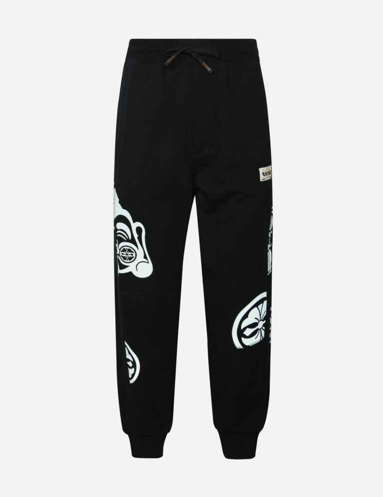 Godhead and Kamon Print Loose Fit Sweatpants (1)