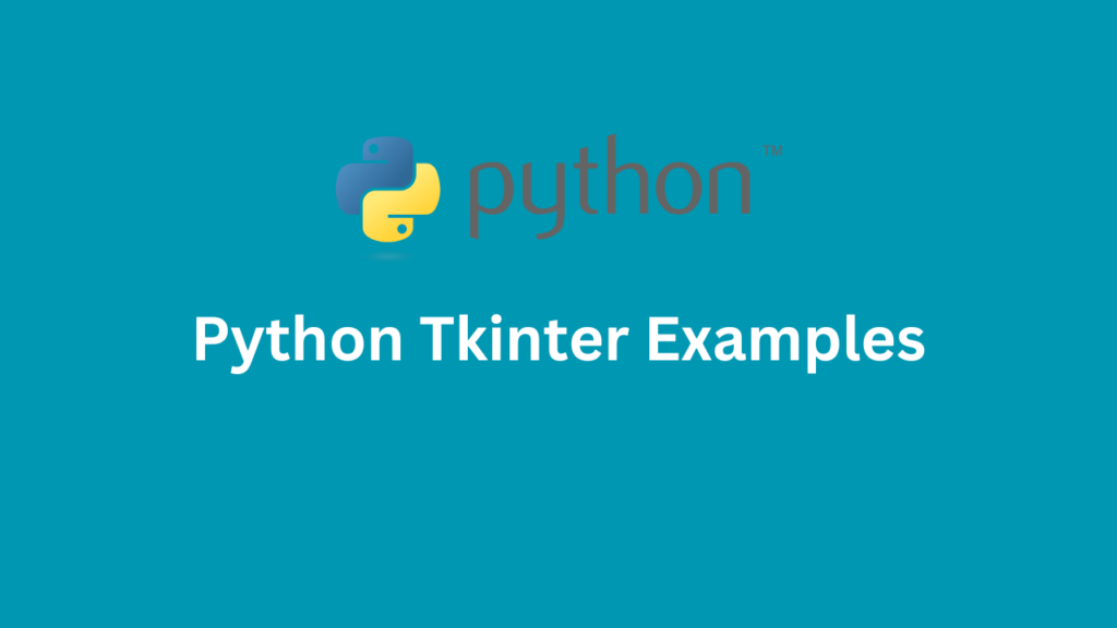 Python Tkinter Examples